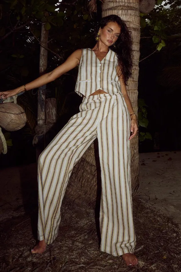 Runaway The Label Pants ZORIA PANT Vory Stripe 8211 Women