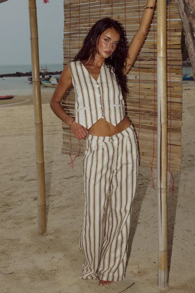 Runaway The Label Pants ZORIA PANT Vory Stripe 8211 Women