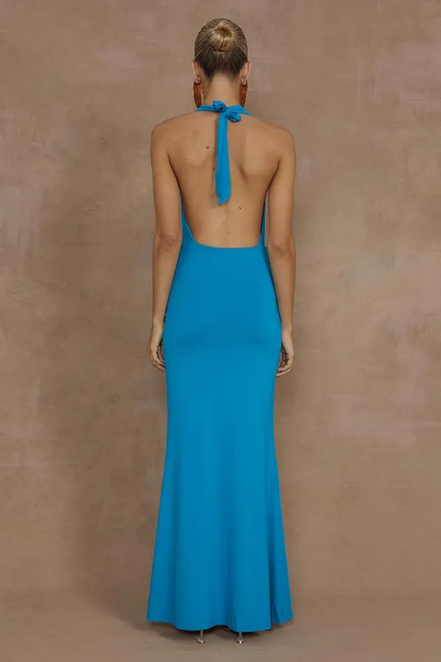 Runaway The Label Race Day Dresses LORITA MAXI DRESS Aqua 8211 Women