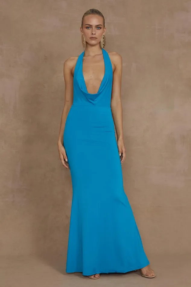 Runaway The Label Race Day Dresses LORITA MAXI DRESS Aqua 8211 Women