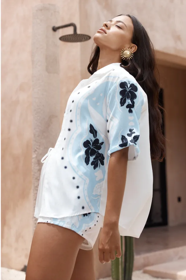 Runaway The Label Shirts and Blouses WESTERN SHIRT Whiteblue 8211 Women