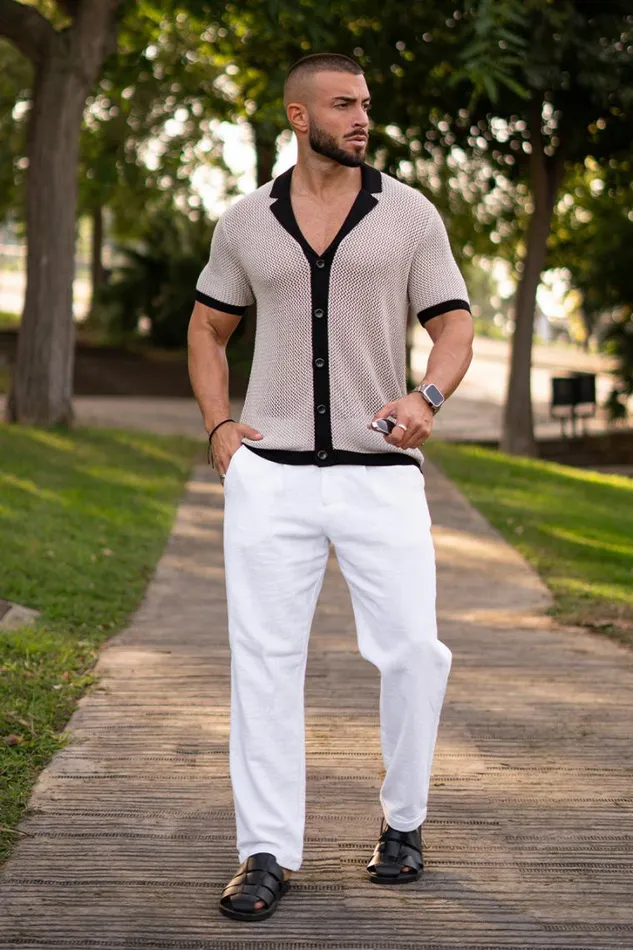 Runaway The Label Shirts CASPER KNIT SHIRT Grey Marble 8211 Men