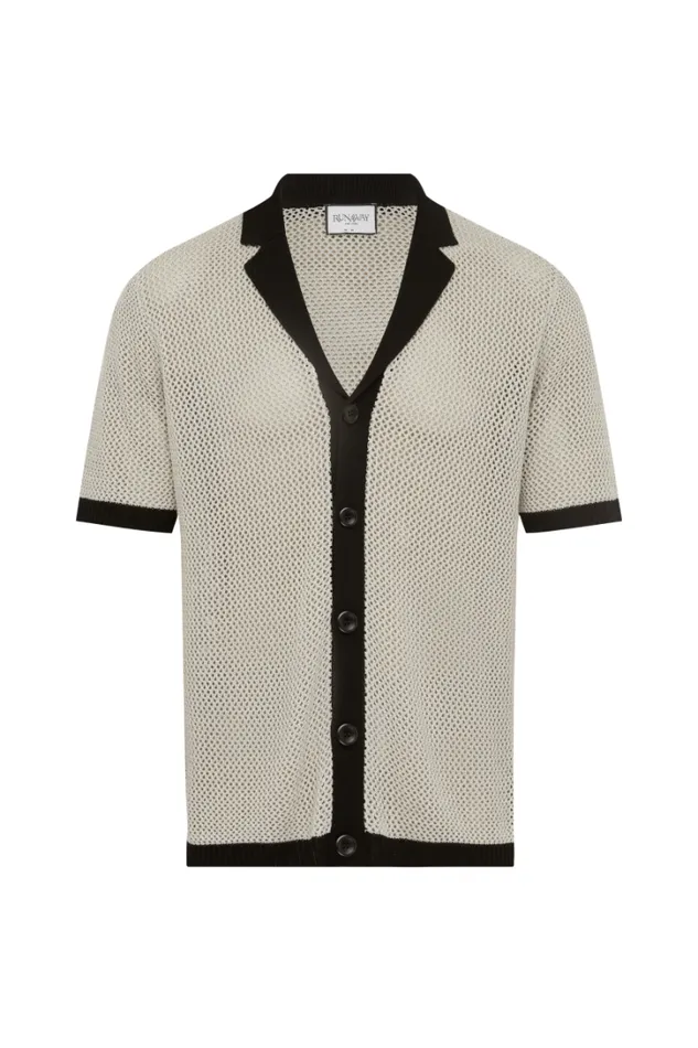Runaway The Label Shirts CASPER KNIT SHIRT Grey Marble 8211 Men