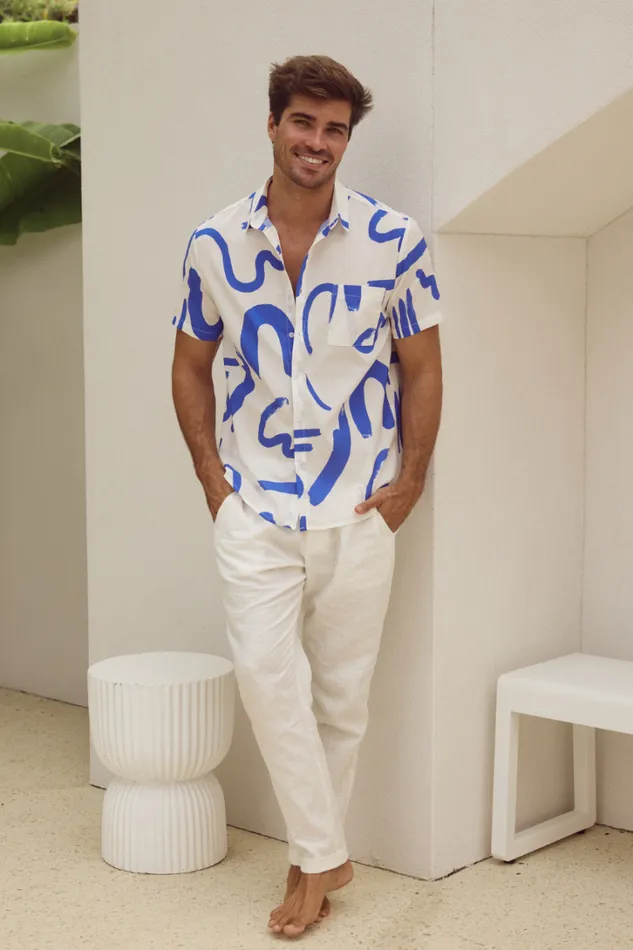 Runaway The Label Shirts YORK SHIRT Whiteblue 8211 Men