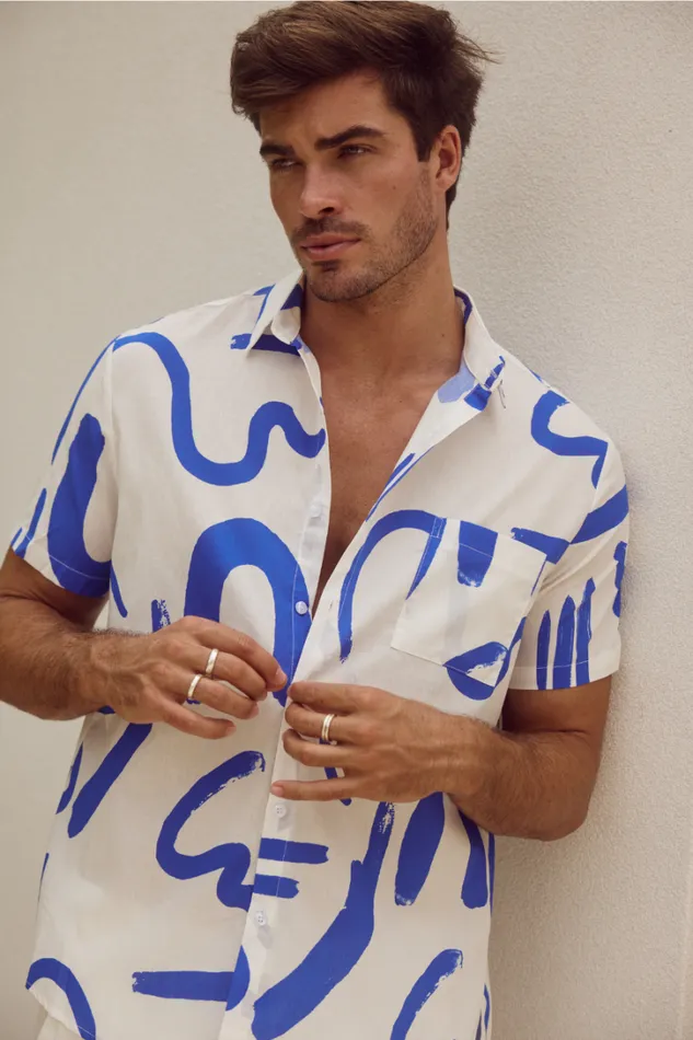 Runaway The Label Shirts YORK SHIRT Whiteblue 8211 Men