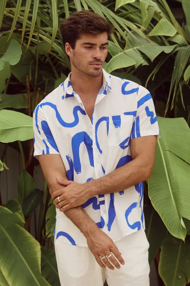 Runaway The Label Shirts YORK SHIRT Whiteblue 8211 Men