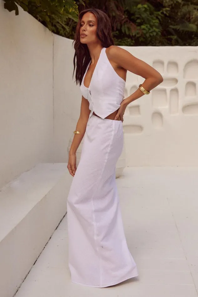 Runaway The Label Skirts SAPHIRA MAXI SKIRT White 8211 Women
