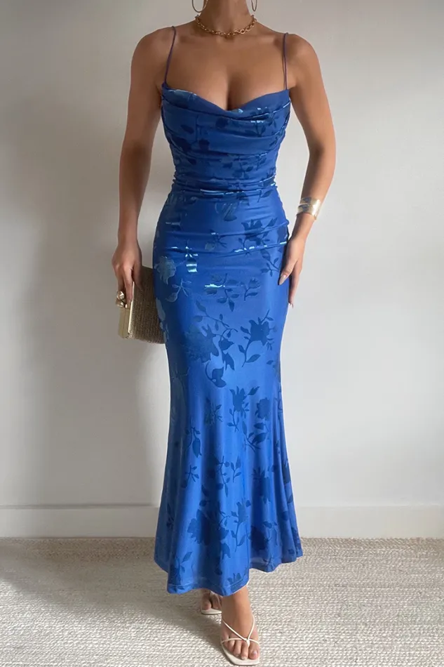 Runaway The Label Slip Dresses PRETORIA MAXI DRESS Blue 8211 Women