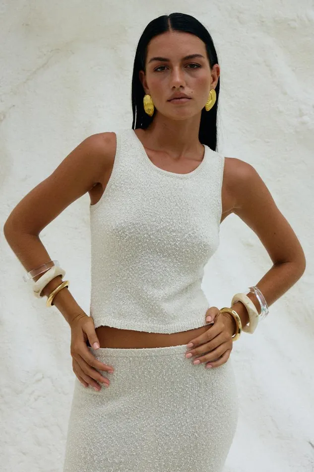 Runaway The Label Summer Sets ADDI TOP Ivory 8211 Women