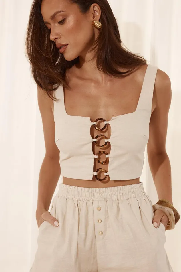 Runaway The Label Summer Sets RAFINA TOP Sand 8211 Women