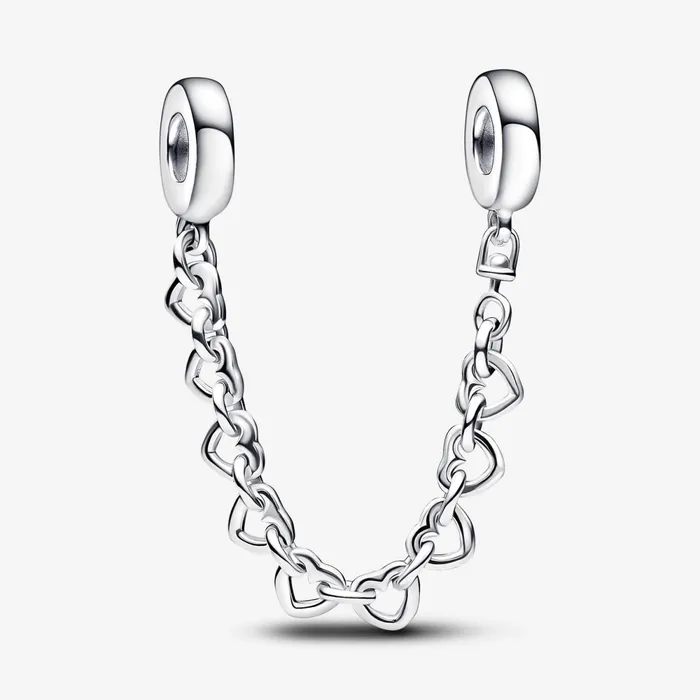 Safety Chains Women Pandora Linked Hearts Safety Chain