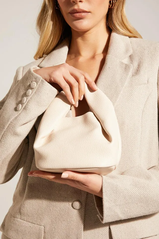 San Francisco Mini Pebble PU Pouch Bag In Cream Women Showpo Bags