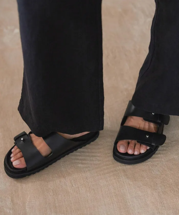 Sandals and Slides Women Jenni Kayne Hutton Slide Sandal Black