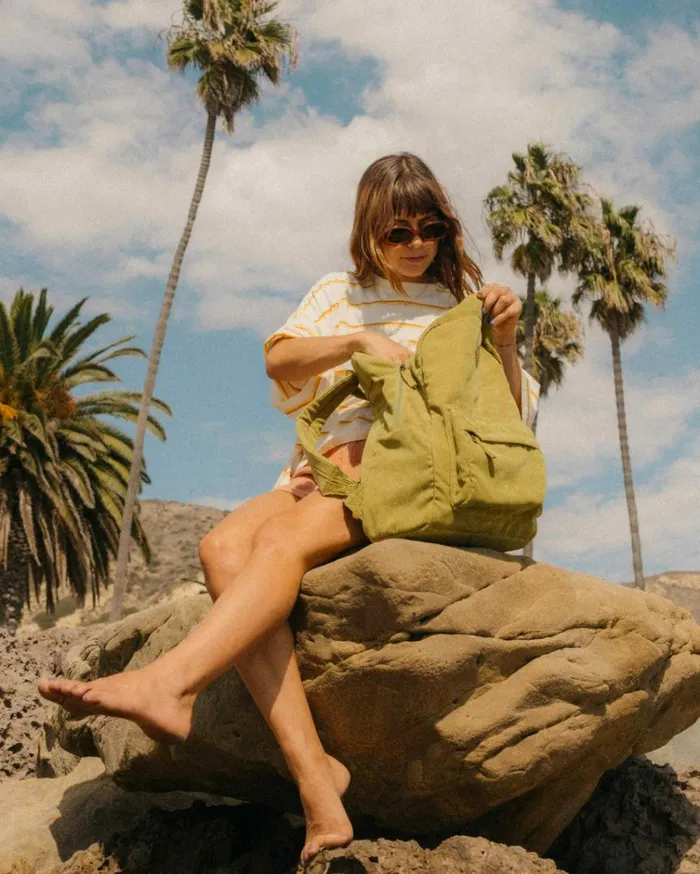 Schools Out Corduroy Backpack Green Eyes Women Billabong Backpacks