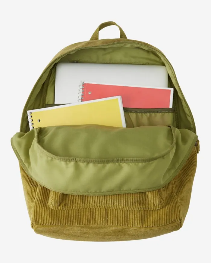 Schools Out Corduroy Backpack Green Eyes Women Billabong Backpacks