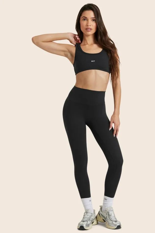 SET ACTIVE Bottoms AIRLUXE BREATHE HIGHRISE LEGGINGS 8211 ONYX 8211 Women