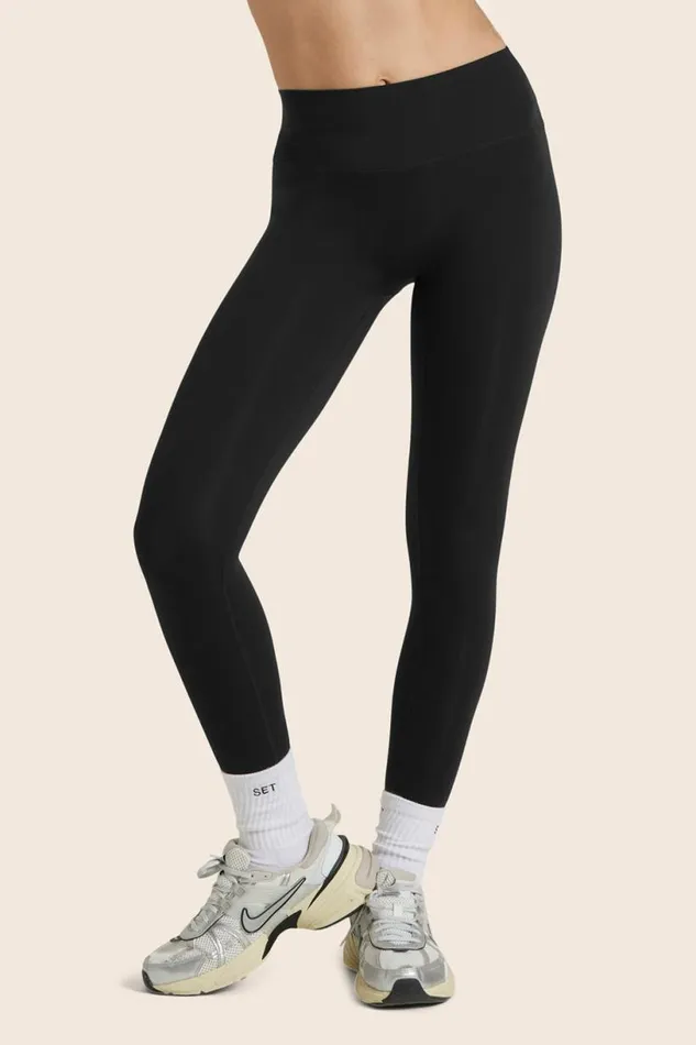 SET ACTIVE Bottoms AIRLUXE BREATHE MIDRISE LEGGINGS 8211 ONYX 8211 Women