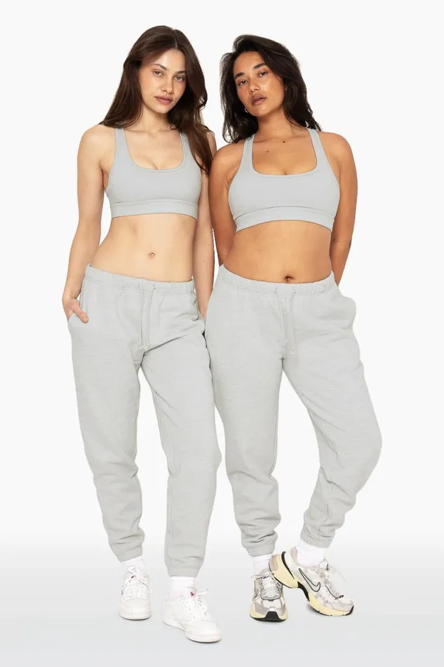 SET ACTIVE Bottoms HEAVYWEIGHT SWEATS DRAWSTRING SWEATPANTS 8211 HEATHER GREY 8211 Women