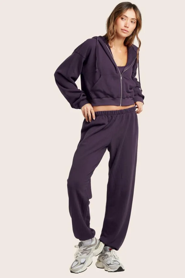SET ACTIVE Bottoms LIGHTWEIGHT SWEATS CLASSIC SWEATPANTS 8211 PLUM 8211 Women