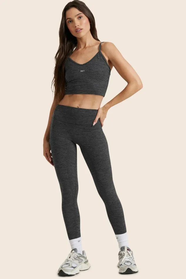SET ACTIVE Leggings FORMCLOUD CLOUD MIDRISE LEGGINGS 8211 PEPPER HEATHER GREY 8211 Women