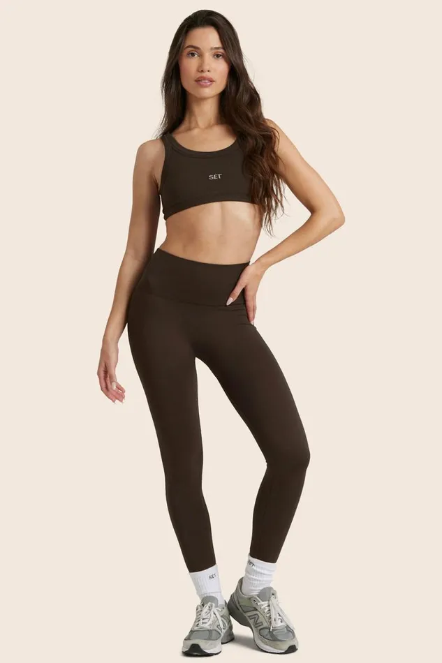SET ACTIVE Leggings SCULPTFLEX POWER HIGHRISE LEGGINGS 8211 ESPRESSO 8211 Women
