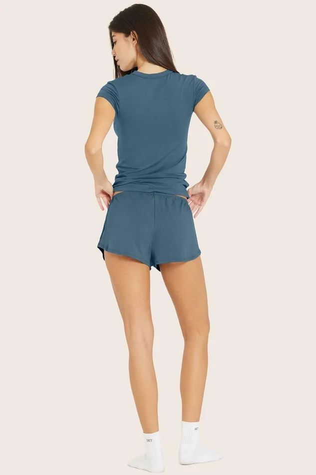 SET ACTIVE Lounge SLEEP JERSEY RELAXED SLEEP SHORTS 8211 JAY 8211 Women