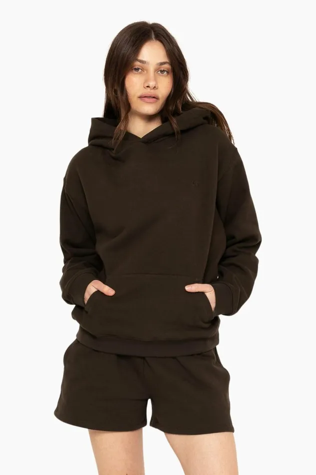 SET ACTIVE Sweats HEAVYWEIGHT SWEATS HOODIE 8211 ESPRESSO 8211 Women