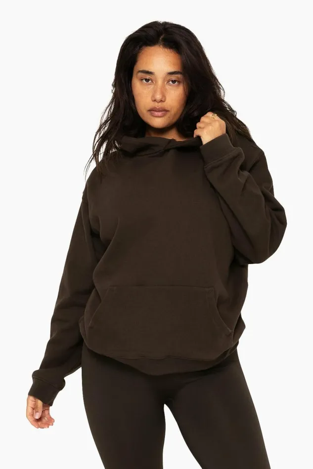 SET ACTIVE Sweats HEAVYWEIGHT SWEATS HOODIE 8211 ESPRESSO 8211 Women