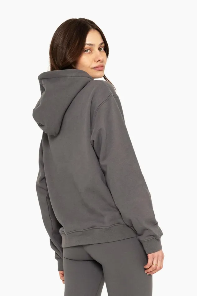 SET ACTIVE Sweats HEAVYWEIGHT SWEATS HOODIE 8211 GRAPHITE 8211 Women