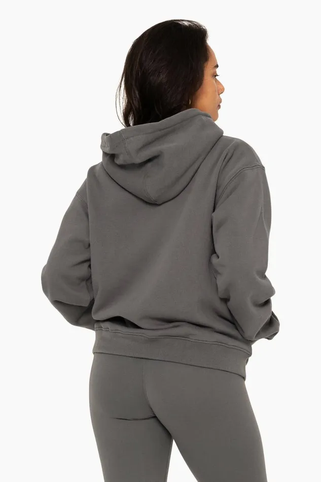 SET ACTIVE Sweats HEAVYWEIGHT SWEATS HOODIE 8211 GRAPHITE 8211 Women