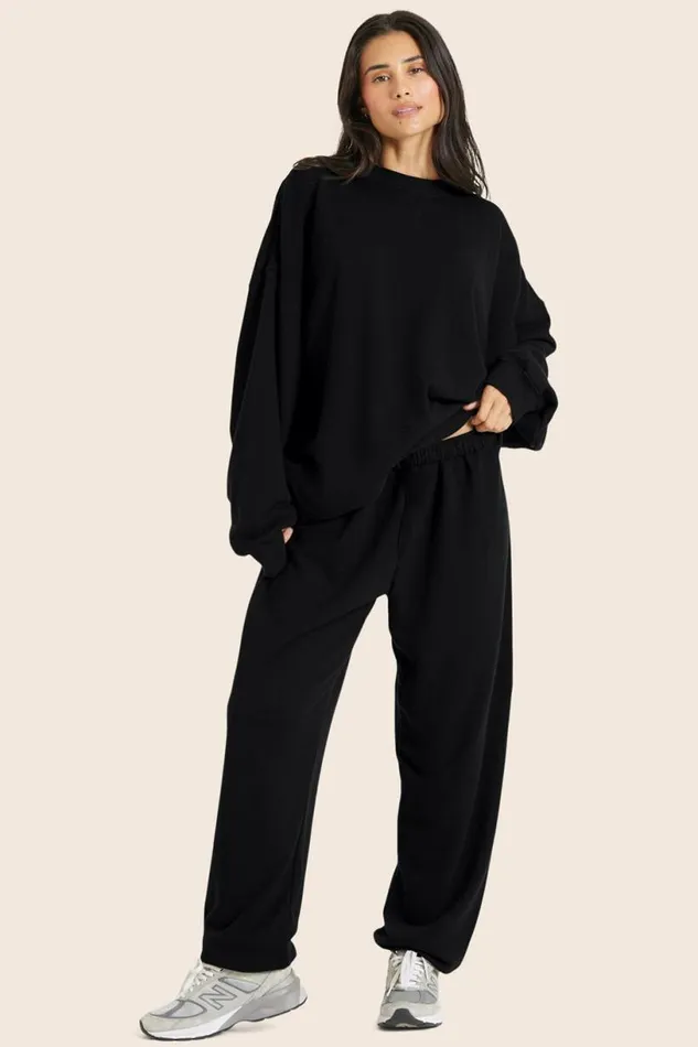 SET ACTIVE Sweats LIGHTWEIGHT SWEATS CLASSIC OLD SCHOOL SWEATPANTS 8211 ONYX 8211 Women