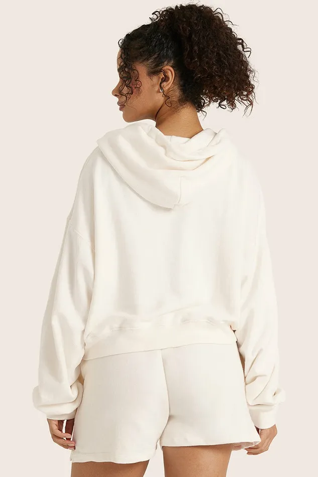SET ACTIVE Sweats LIGHTWEIGHT SWEATS CLASSIC ZIP HOODIE 8211 BLANC 8211 Women