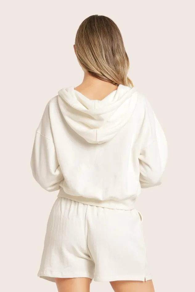 SET ACTIVE Sweats LIGHTWEIGHT SWEATS CLASSIC ZIP HOODIE 8211 BLANC 8211 Women