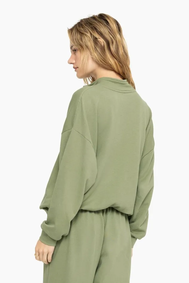 SET ACTIVE Sweats LIGHTWEIGHT SWEATS QUARTER ZIP 8211 PISTACHIO 8211 Women