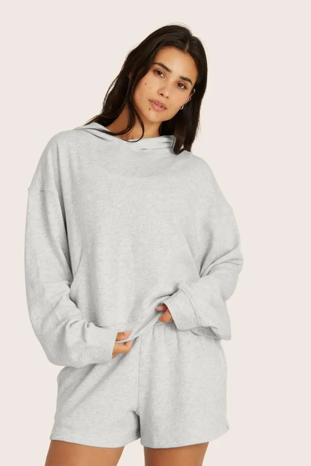SET ACTIVE Tops LIGHTWEIGHT SWEATS CLASSIC HOODIE 8211 HEATHER GREY 8211 Women