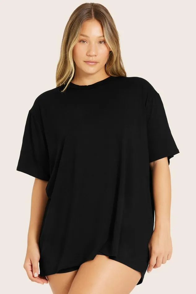 SET ACTIVE Tops Tanks Tees SET SLEEP OVERSIZED BOYFRIEND SLEEP TEE 8211 ONYX 8211 Women