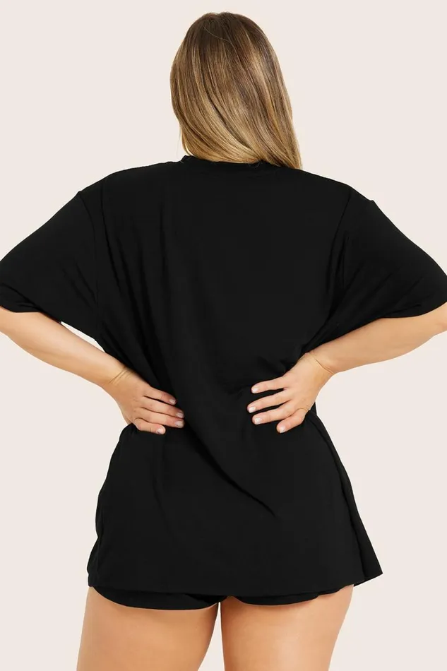SET ACTIVE Tops Tanks Tees SET SLEEP OVERSIZED BOYFRIEND SLEEP TEE 8211 ONYX 8211 Women