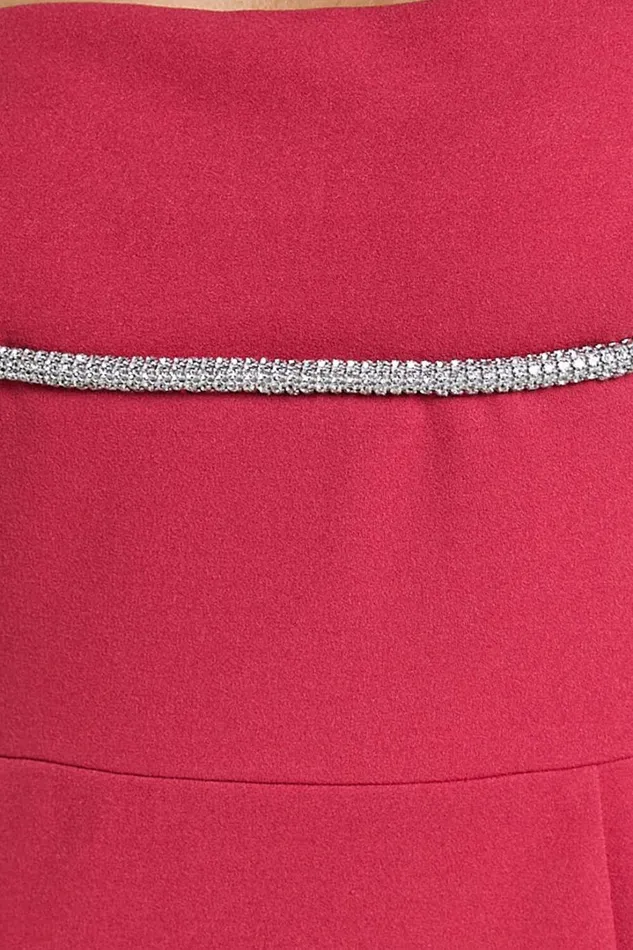 Sharley Midi Dress 8211 Diamante Detail Pencil Dress In Fuschia Women Showpo Curve Clothes
