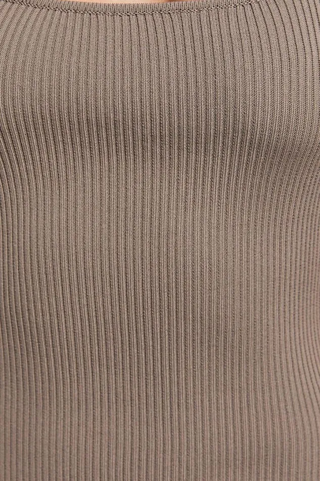 Shelley Maxi Dress 8211 Knitted Scoop Neck Slip Dress In Taupe Women Showpo Knitwear