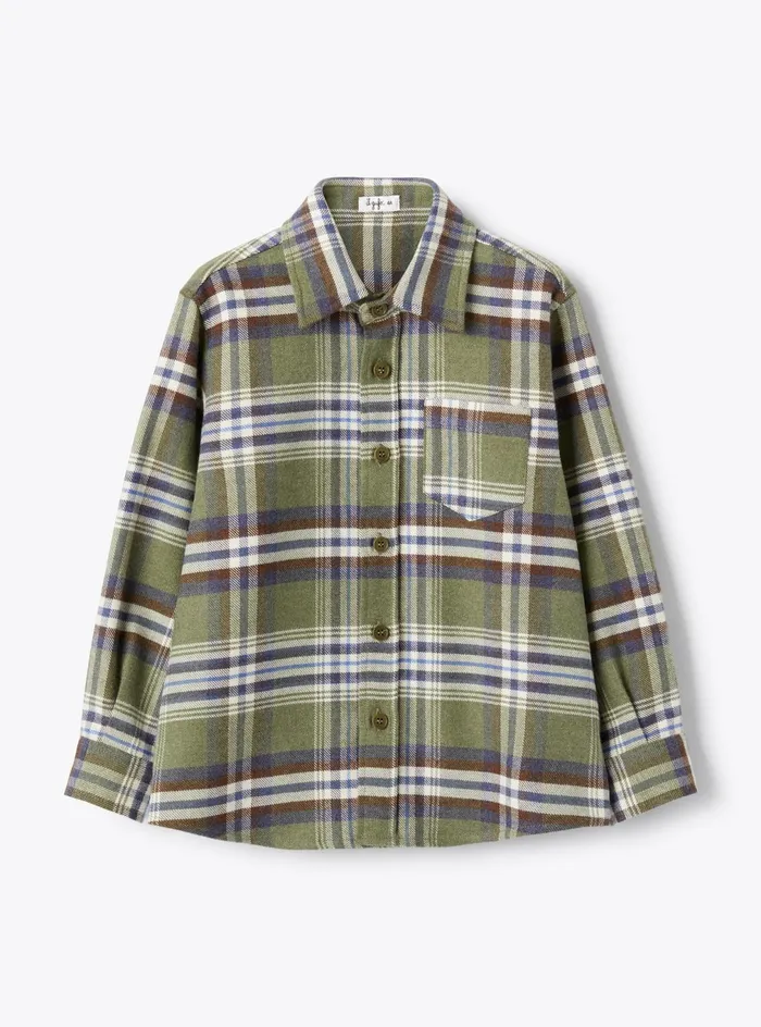 Shirts Boy 216 Il Gufo Cotton Flannel Shirt