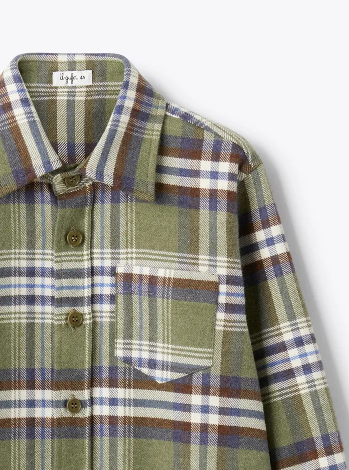 Shirts Boy 216 Il Gufo Cotton Flannel Shirt