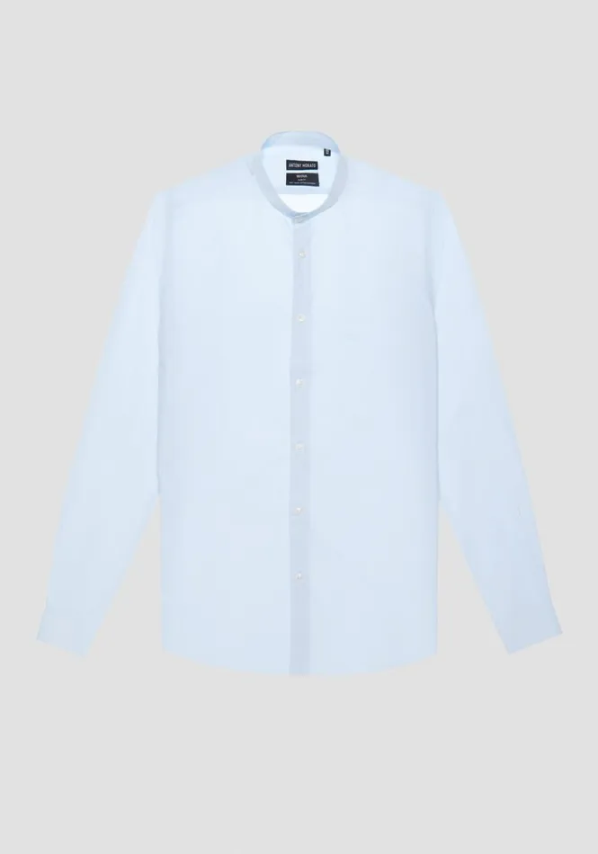 Shirts Men Antony Morato Easy Iron Soft Touch Cotton Slim Fit Seoul Shirt Sky