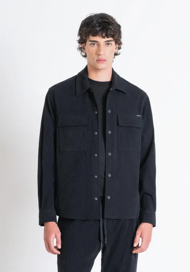 Shirts Men Antony Morato Regular Fit Straight Cut 034Berlin034 Shirt In Black Corduroy Black Shirts Men Antony Morato Regular Fit Straight Cut 034Berlin034 Shirt In Black Corduroy Black