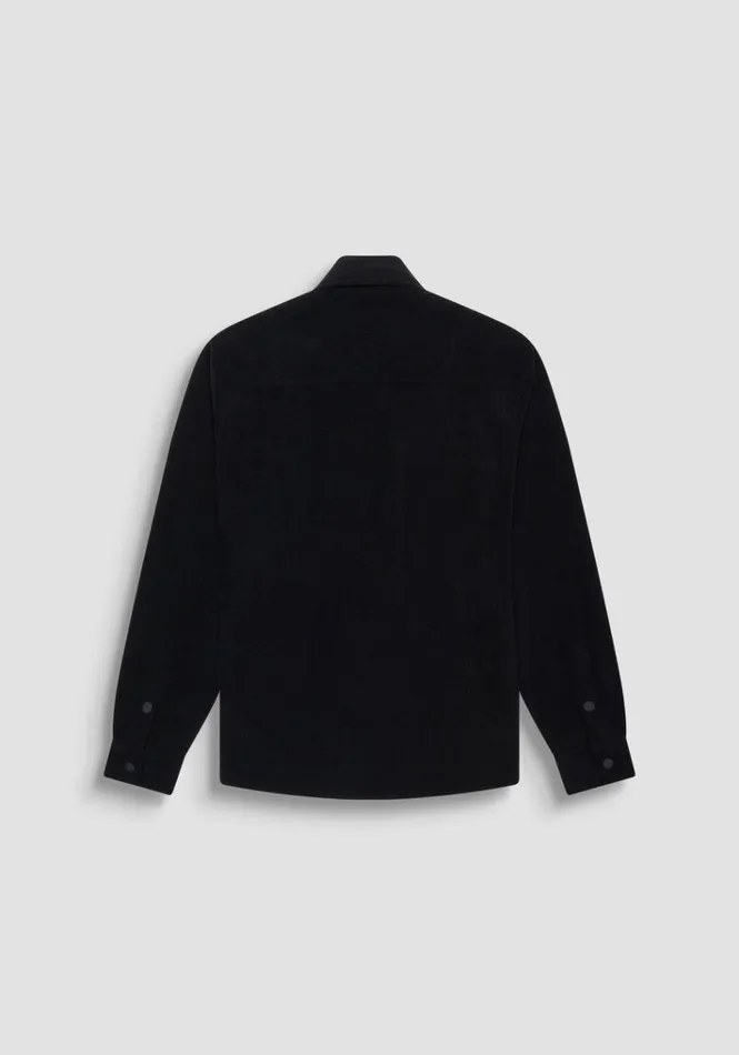 Shirts Men Antony Morato Regular Fit Straight Cut 034Berlin034 Shirt In Black Corduroy Black