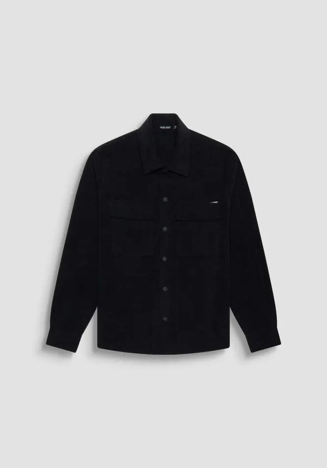 Shirts Men Antony Morato Regular Fit Straight Cut 034Berlin034 Shirt In Black Corduroy Black