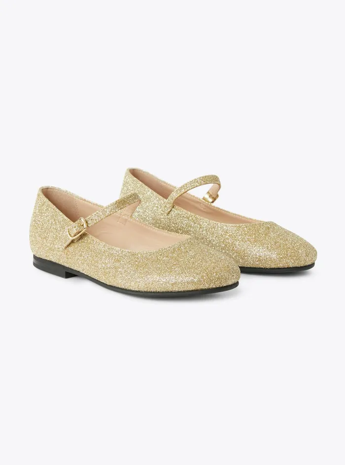 Shoes Girl 216 Il Gufo Glitter Ballet Flats