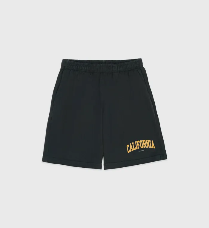 Shorts Men Sporty and Rich California Gym Short 8211 Faded BlackGold