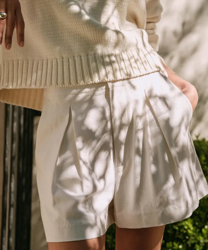 Shorts Women Jenni Kayne Pleated Short Ivory