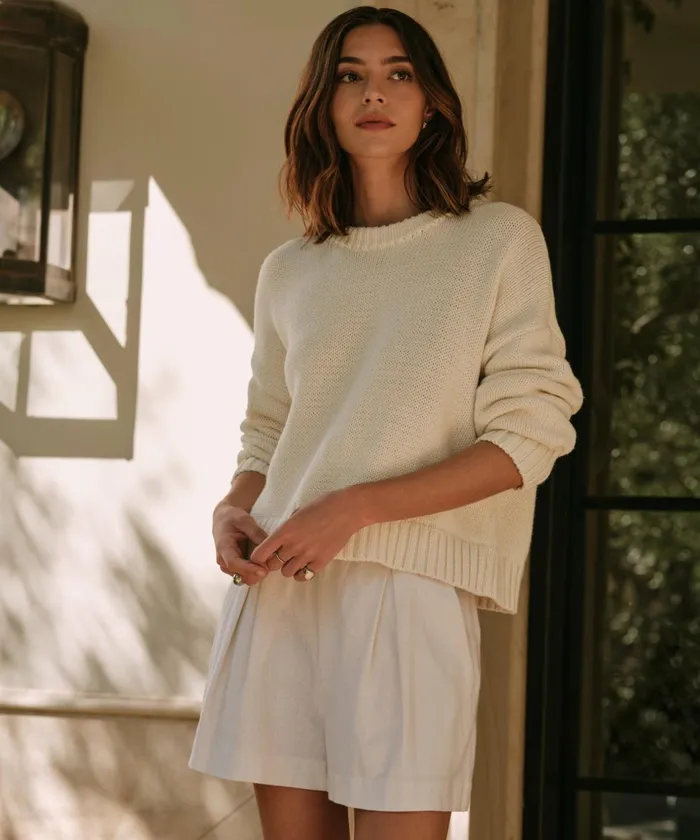 Shorts Women Jenni Kayne Pleated Short Ivory