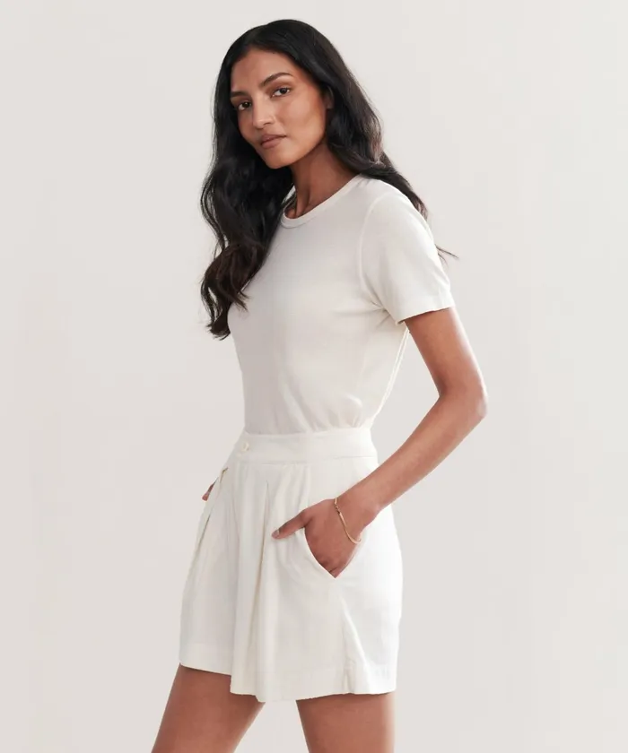 Shorts Women Jenni Kayne Pleated Short Ivory